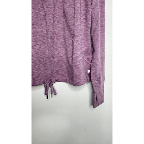 Apana Quarter Zip Long Sleeve Purple Pullover Yoga Jacket Size L - Picture 3 of 6